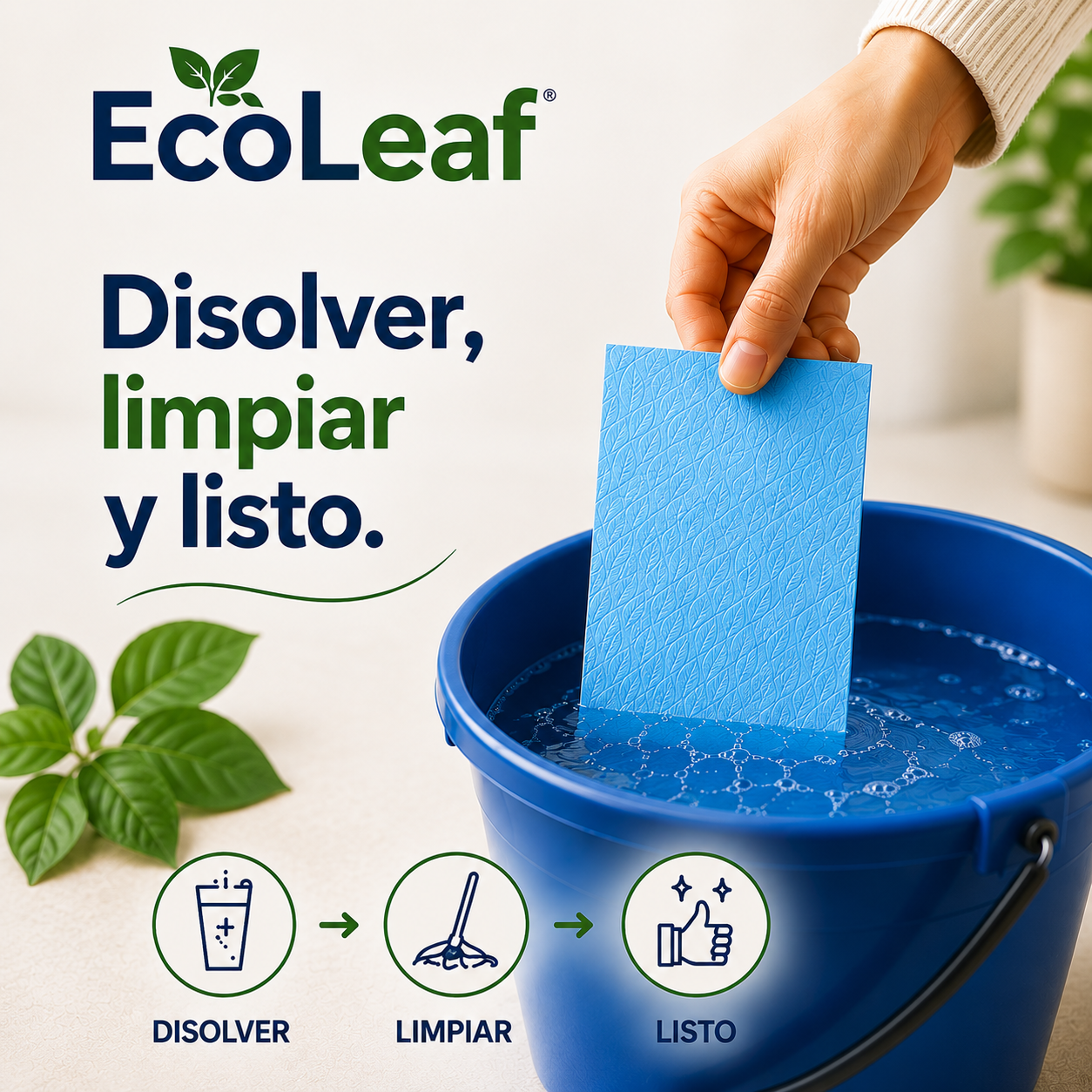 EcoLeaf: Láminas de ultradetergente concentrado ecológicas