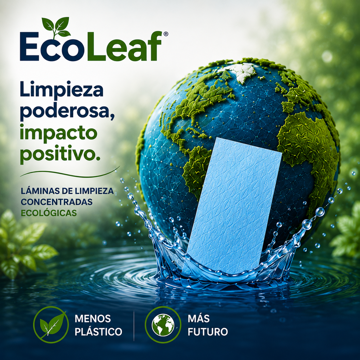 EcoLeaf: Láminas de ultradetergente concentrado ecológicas