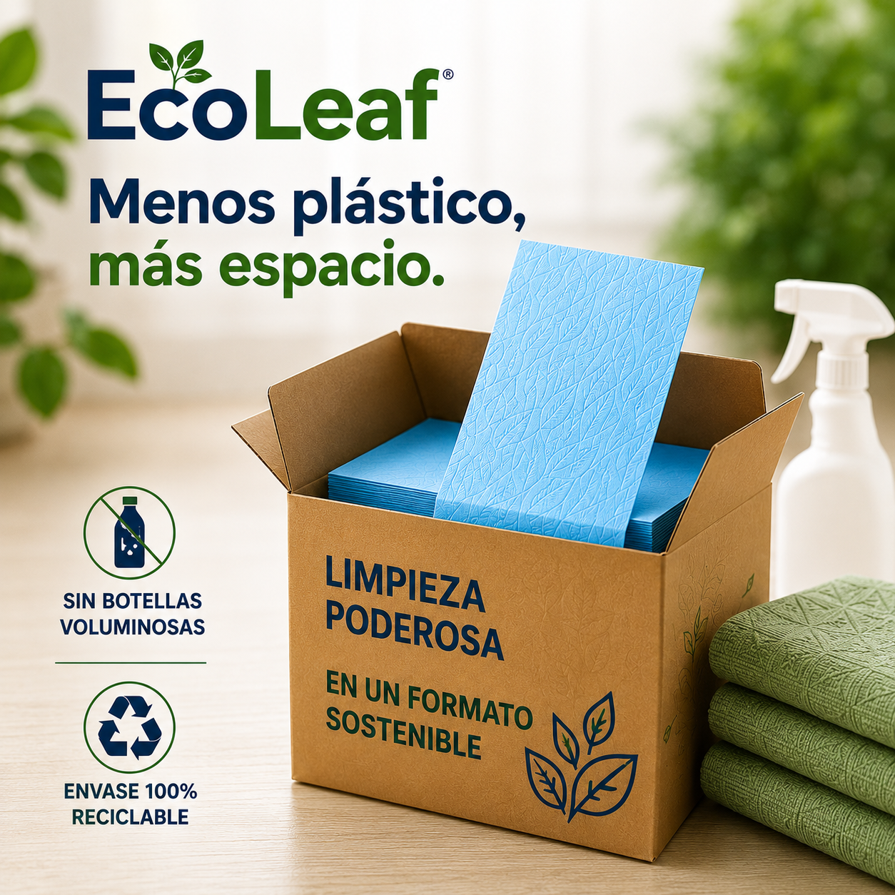 EcoLeaf: Láminas de ultradetergente concentrado ecológicas